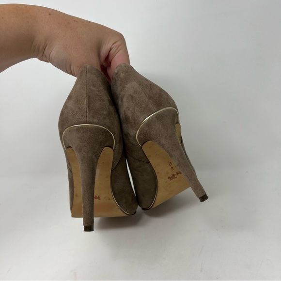 Coach Adriana Peep Toe Suede Heel Size 8 B - Picture 8 of 13